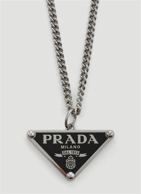 prada plex logo necklace|Prada necklace online.